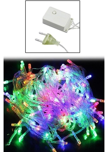 10 Metre 100 Ledli 8 Fonksiyonlu Karışık Renkli Rgb LED Lamba