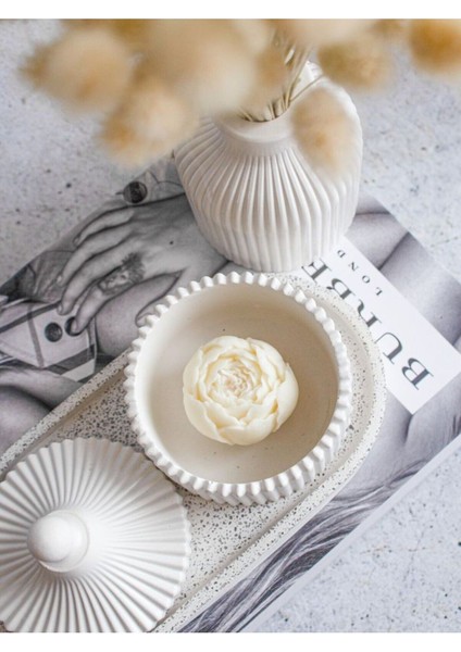 Dekoratif Modern Seti Vazo, Kapaklı Dekoratif Kutu, Oval Alt Tabak Seti Mumluk Set 3 Prç. fiyatları