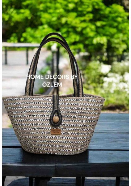 Midi Boy Hasır Çanta Omuz Çantası El Çantası Kol Çantası Günlük Çanta Handmade