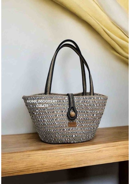 Midi Boy Hasır Çanta Omuz Çantası El Çantası Kol Çantası Günlük Çanta Handmade modelleri