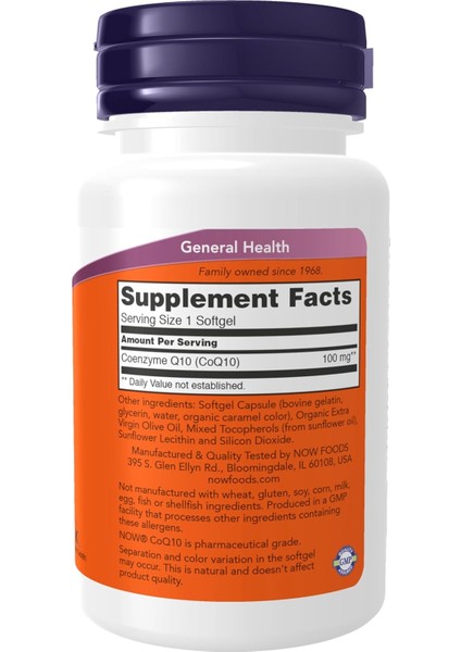 Foods COQ10 Koenzim Grade Cardiovascular Health 100 Mg 50 Softgels fiyatları