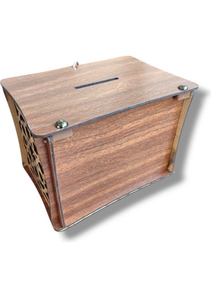 Ctr- Kumbara - Parabox Ahşap Tip Box (Ceviz-Kemençe5)