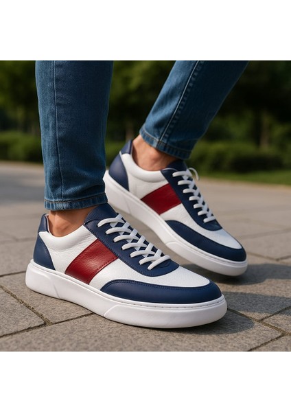 GR0311 Hakiki Yumuşak Deri Eva Taban Süet Şeritli Erkek Sneaker Ayakkabı
