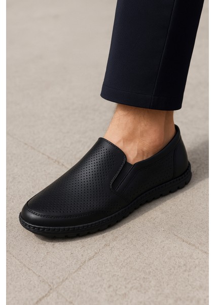 GR0189 Deri Günlük Kullanım Delikli Yazlık Comfort Erkek Ayakkabı