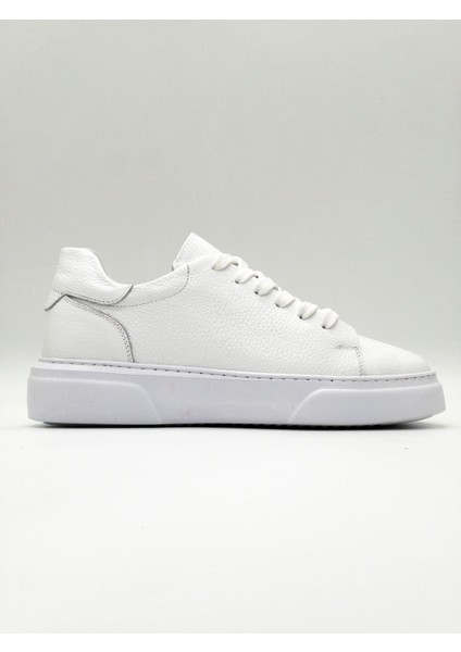 %100 Deri Günlük Erkek Sneaker Beyaz-Beyaz fırsatları