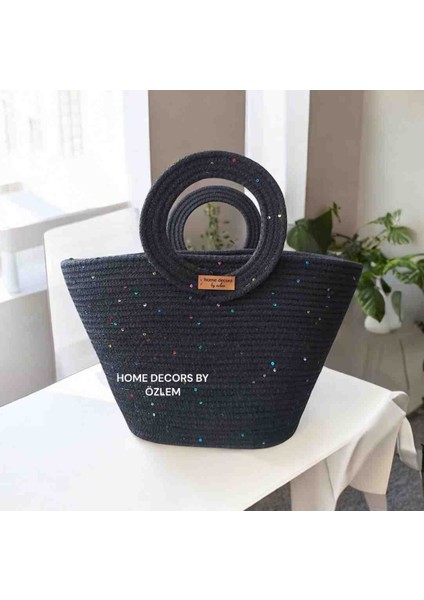 Hasır Omuz Çantası Plaj Çantası Günlük Çanta El Çantası Kol Çantası Midi Çanta Handmade