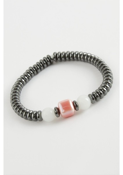 Cam & Hematit Doğaltaş Bileklik