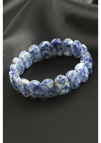Oval Kesim Sodalit Doğaltaşlı Bileklik