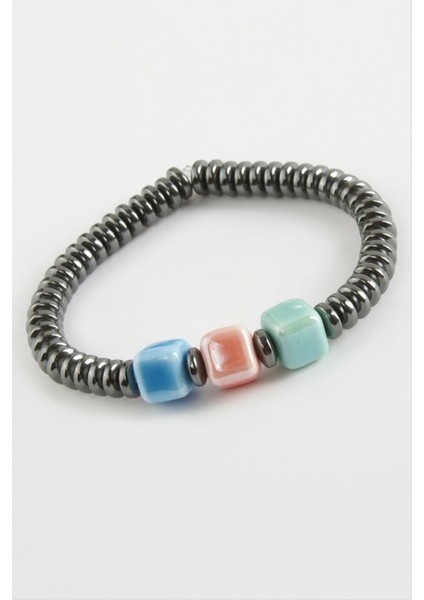 Cam & Hematit Doğaltaş Bileklik