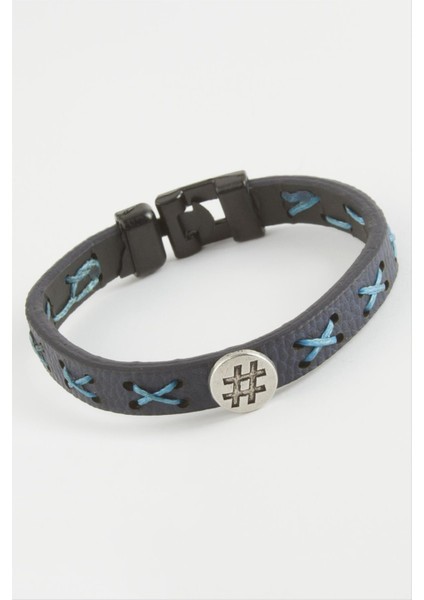 Kare Kaliteli Suni Deri Bileklik