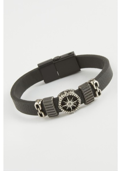 Yıldız Kaliteli Mıknatıslı Suni Deri Bileklik