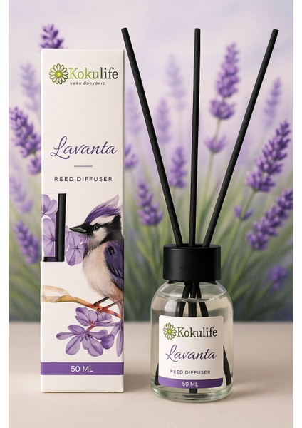 Lavanta Çubuklu Oda ve Ortam Kokusu 50 ml Doğal Koku