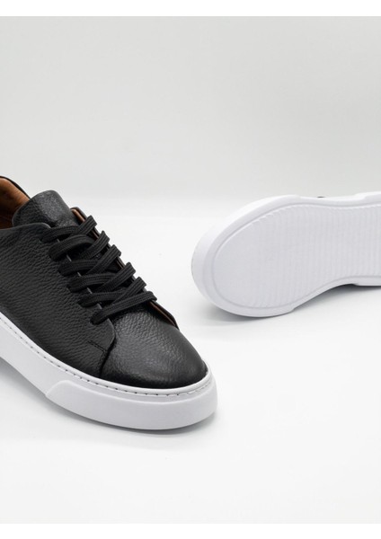 %100 Deri Günlük Erkek Sneaker Siyah-Beyaz fiyatları