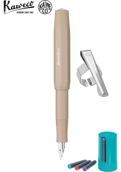 Skylıne Sport Dolmakalem Macchiato+ Kartuş Kutusu 8'li Karışık Renk+Kaweco Klips Hediyelidir