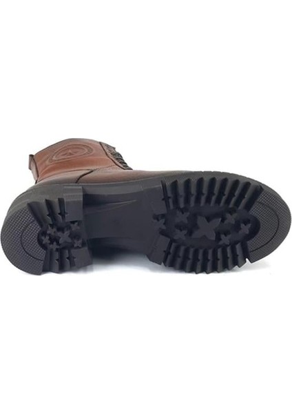 1950852 Günlük Hakiki Deri Bayan Bot-Taba