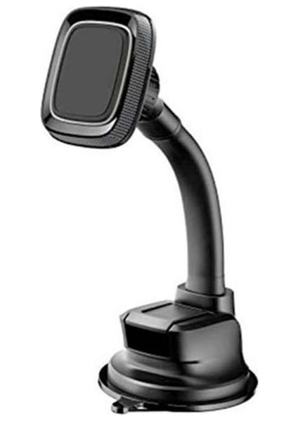 Araç Içi Mıknatıslı Telefon Tutucu(Ön Cam Uyumlu + 360° Dönebilen Esnek Kollu + Vakumlu Güçlü Tutuş)