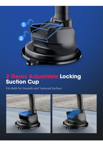 Araç Içi Mıknatıslı Telefon Tutucu(Ön Cam Uyumlu + 360° Dönebilen Esnek Kollu + Vakumlu Güçlü Tutuş) fiyatları