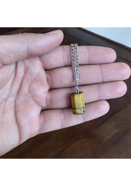 Doğal Taş Kolye Çelik Zincir Kolye Modelleri Sevgiliye Hediye Kolye modelleri