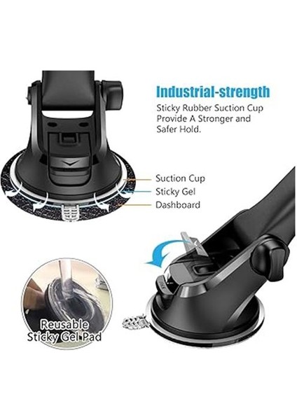 Vakkumlu Araba Araç Oto Telefon Tutacağı Iphone, Samsung, Huawei Için Araç Içi Telefon Tutucu fırsatları
