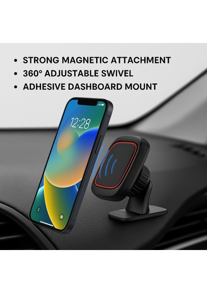 Araç Içi Telefon Tutucu, Düz Zemin Mıknatıslı Araç Telefon Tutucu, 360° Dönebilen Esnek Yapı indirimleri