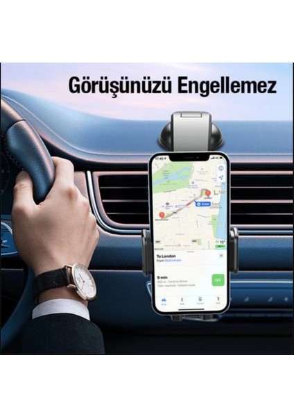 Araba,araç Içi Vantuzlu Şarj Girişli Araç Telefon Tutacağı Torpido Üst Uzayabilen Telefon Tutucusu fırsatları