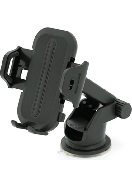 Vantuzlu Ergonomik Mandallı Araç Içi Telefon Tutucu - Yatay/dikey Ayarlanabilir - Darbeye Dayanıklı