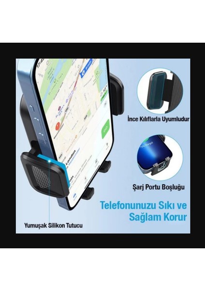 Vantuzlu Ergonomik Mandallı Araç Içi Telefon Tutucu - Yatay/dikey Ayarlanabilir - Darbeye Dayanıklı modelleri