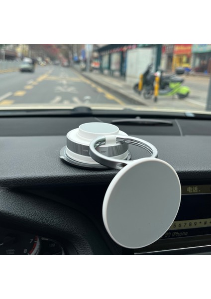 Beyaz Mıknatıslı Telefon Tutacağı Araç Araba Izbırakmaz Telefon Tutucu Torpidoya Yapışan 360°DÖNERLI modelleri