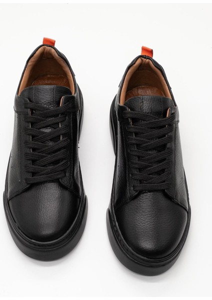 %100 Deri Günlük Erkek Sneaker RM-25002 Siyah