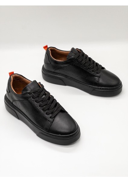 %100 Deri Günlük Erkek Sneaker RM-25002 Siyah fırsatları