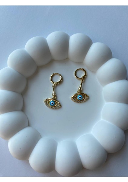 Xuping Göz Nazarlı Sallantılı Gold Küpe