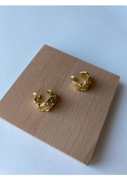 Vintage Xuping Buruşuk Model Gold Küpe fırsatları