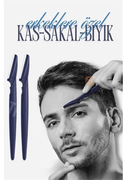 UltraNova Erkek Kaş ve Vücut Tüy Alma Jileti, Pilli, Islak-Kuru Kullanım, 2'li Set