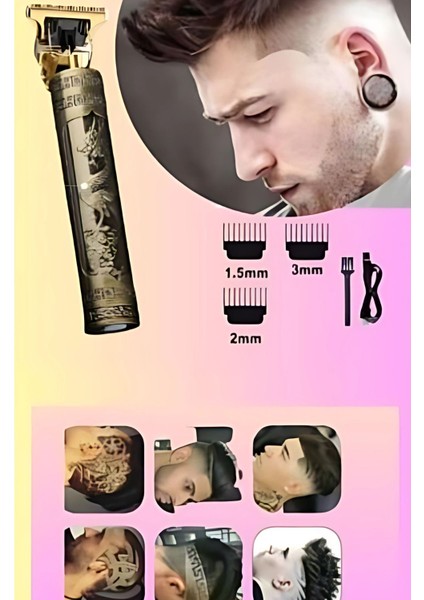 UltraNova Şarjlı Çok Fonksiyonlu Tıraş Makinesi Seti, kuru kullanım, sarı renk