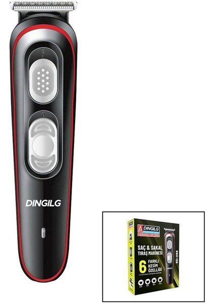 UltraNova Şarjlı saç ve sakal kesme makinesi, 6 ayar, USB şarjli, 2 kademe bıçak, RD-055