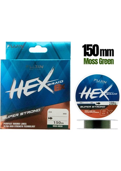 Hex Braid 8x 150MT Moss Green Pe Ip Misina
