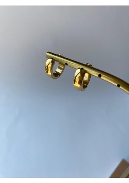 Gold Minimal Halka Çelik Küpe fiyatları