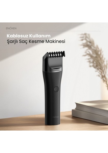 UltraNova Siyah Taşınabilir Kablosuz Saç Kesim Makinesi, Pratik ve Şık Tasarım