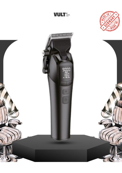 UltraNova Siyah Şarjlı Profesyonel Tıraş Makinesi, Kuru Kullanım ve Saç Bölgesi İçin Mükemmel
