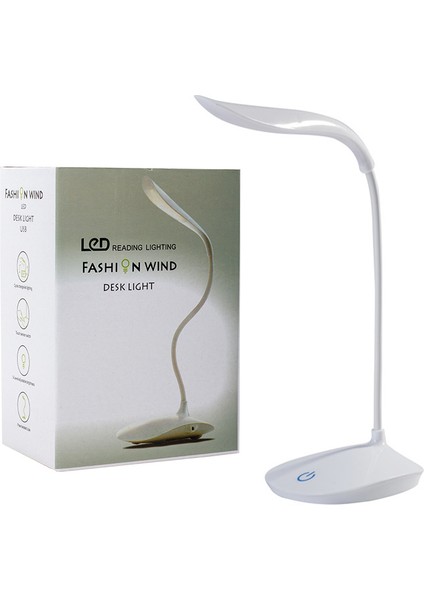 Dokunmatik Tuşlu 14 Ledli Şarjlı 5V 500MAH Portatif Masa Lambası (4457)