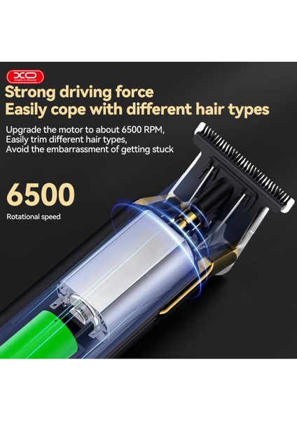 UltraNova Şarjlı Saç Kesme Makinesi, Su Geçirmez, Sessiz, Kablosuz, 2000 mAh, 8W, Islak ve Kuru