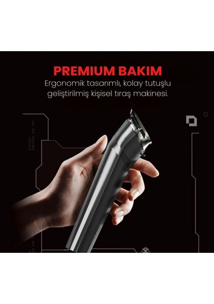 UltraNova Çok fonksiyonlu şarjlı saç ve sakal tıraş makinesi, kuru kullanım, gri renk