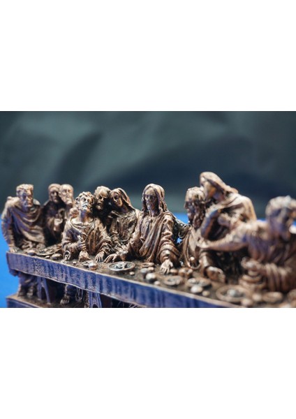 Son Akşam Yemeği Biblo Heykel - Ev Ofis Dekoratif Hediyelik Aksesuar (22X9 Cm)