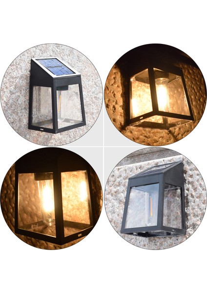 Pilli Solar Güneş Enerjili Gece Sensörlü Bahçe Aydınlatma Lambası (2 Li Paket) (4457)