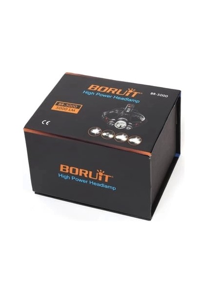 T6 Kafa Feneri 5000 Lumens 3xcree Xm-T6+2r5 Lamba LED Kamp Lambası