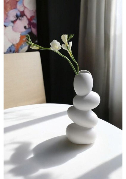 Mini Çakıl Taşı Dekoratif Vazo