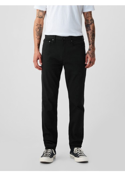 Erkek Siyah Gapflex Slim Fit City Max Jean Pantolon