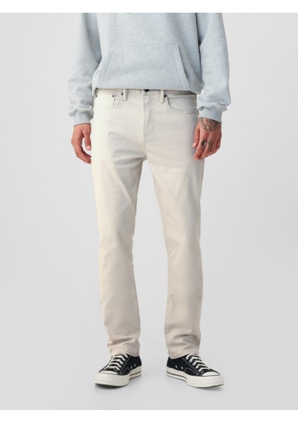 Erkek Bej Gapflex Slim Fit City Max Jean Pantolon