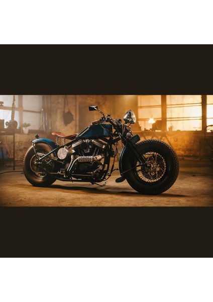 Mavi Harley - Davidson Kanvas Tablo 60 x 120 fiyatları