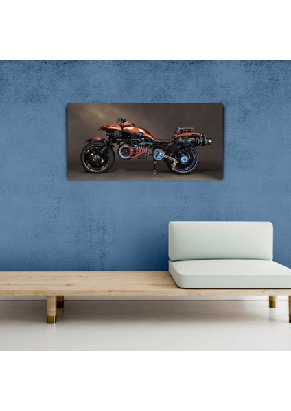 Futuristik Motosiklet Resmi Kanvas Tablo 60 x 120 modelleri